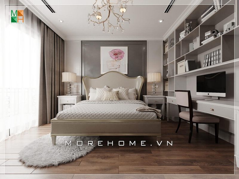 Một tranh canvas là một yếu tố không thể bỏ qua để tạo nên một thiết kế căn phòng ngủ đẹp và sang trọng.